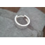 Широкая серебряная сережка кольцо в мочку уха 24667001